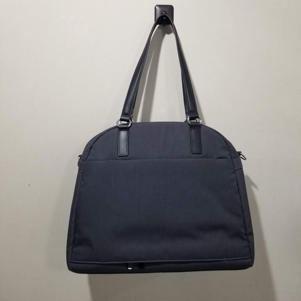 Lo & Sons OMG Nylon Bag Womens Gray Silver Azure Laptop Travel Tote OG 2 Work - Picture 2 of 15